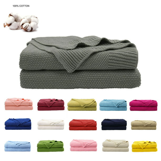 Details about   Sofa Bed Plain Knitted Thread Blanket Soft Warm Office Chair Nap Throw Blankets